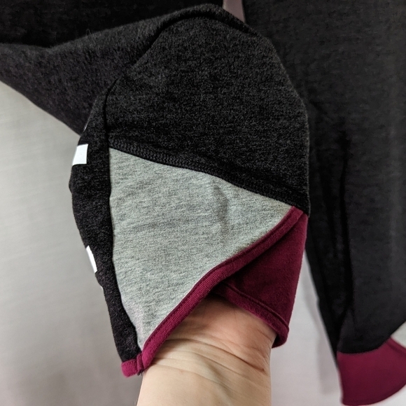 PINK Charcoal/Plum Crop‎ Athleisure Leggings - Picture 4 of 6